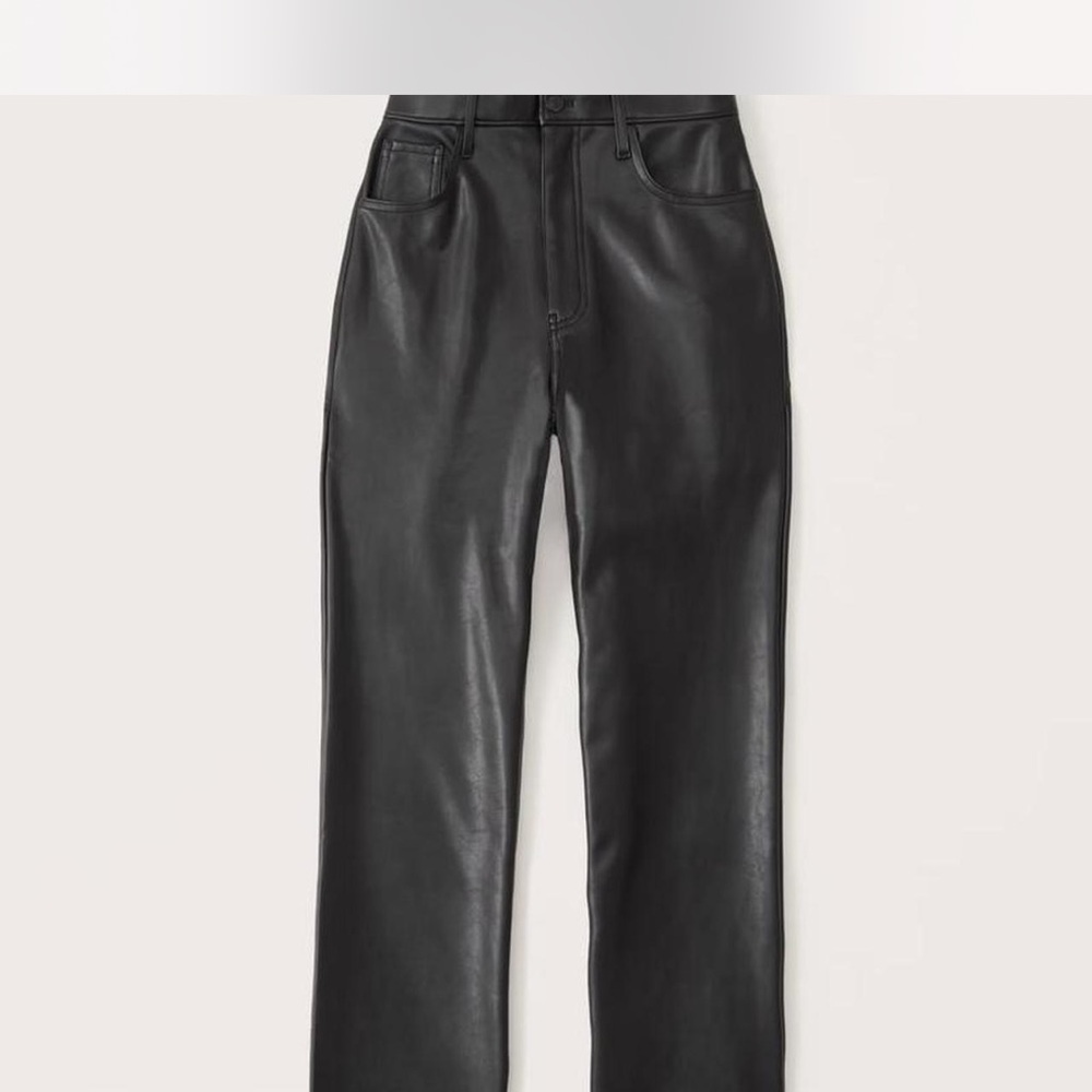 Abercrombie & Fitch Black Vegan Leather Pants